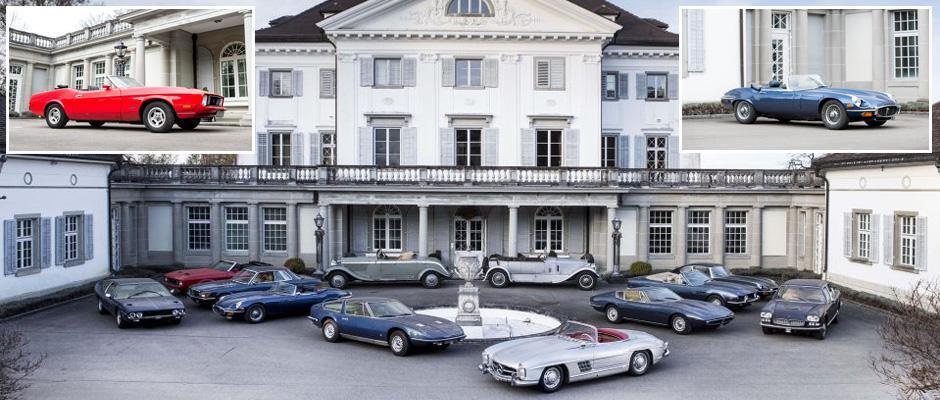 Коллекция из 12 классических автомобилей в Швейцарском особняке