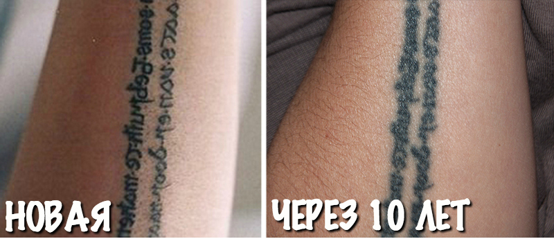 Как со временем меняются татуировки