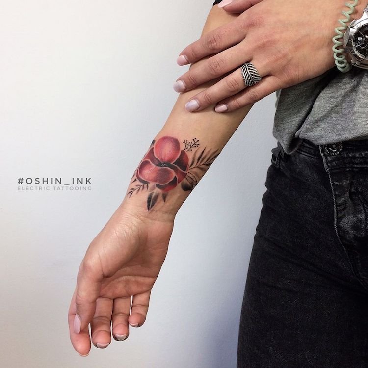Татуировки от тату-мастера Oshin Timoshin, вдохновлённые природой