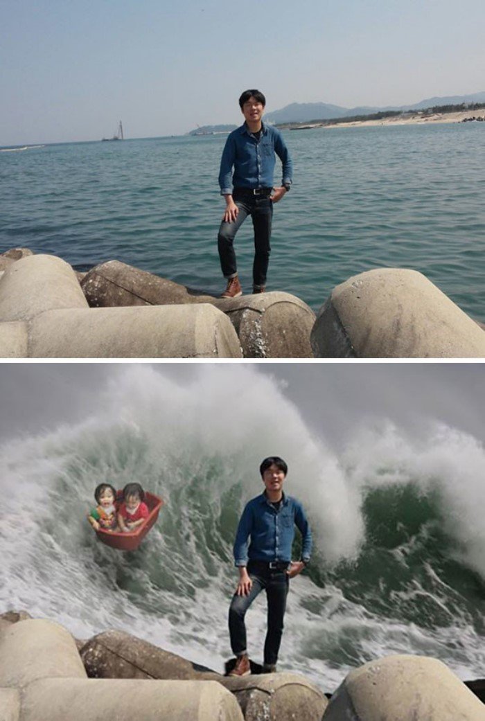 Забавный троллинг от корейских мастеров фотошопа