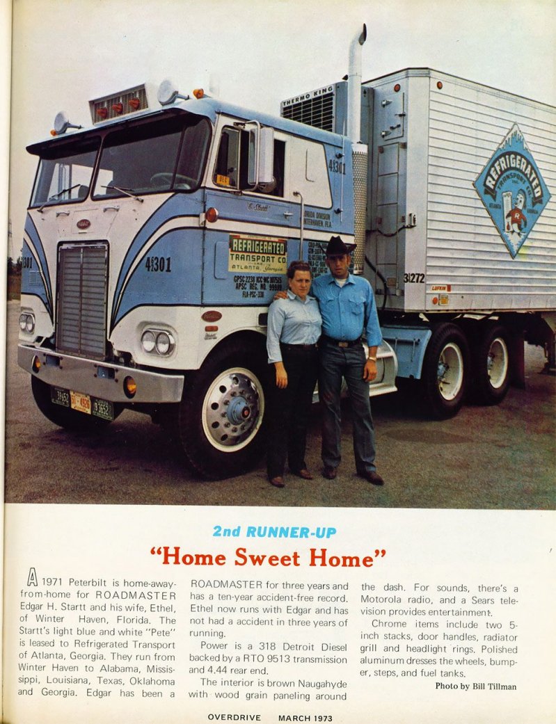 Американские грузовики и девушки 70-х из журнала Overdrive Magazine