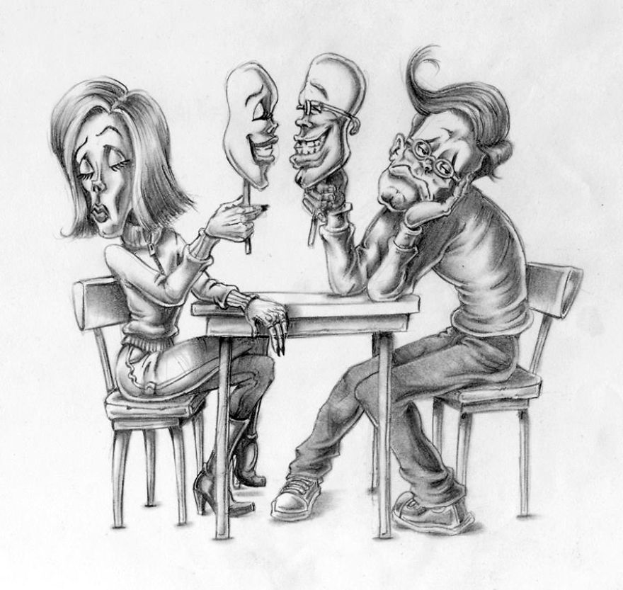 Иллюстрации о современном обществе от Аль Маргена