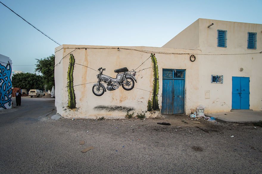 Тунисская деревня Эрриад, превращённая в стрит-арт галерею