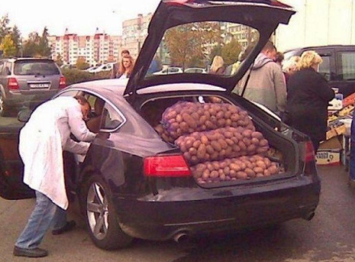 Купили хорошую машину и перевозите картошку
