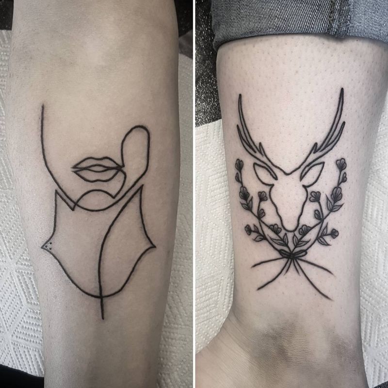Татуировки из одной непрерывной линии