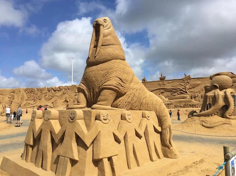 Фестиваль песчаных скульптур Sondervig Sand Sculpture Festival