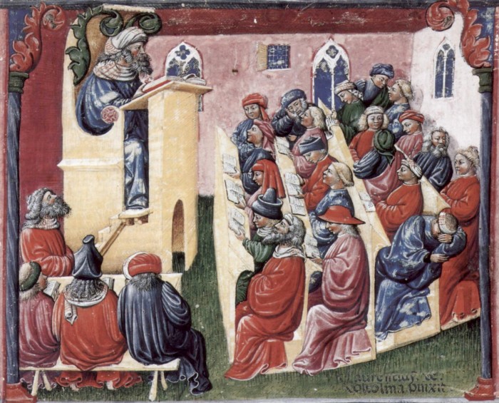Ритуал посвящения в студенты в Средние века