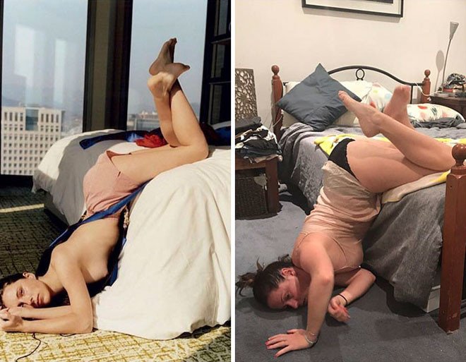Селеста Барбер продолжает пародировать фотографии звёзд из Instagram