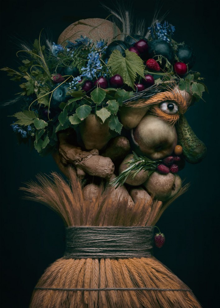 Причудливые портреты из овощей и фруктов от польской художницы