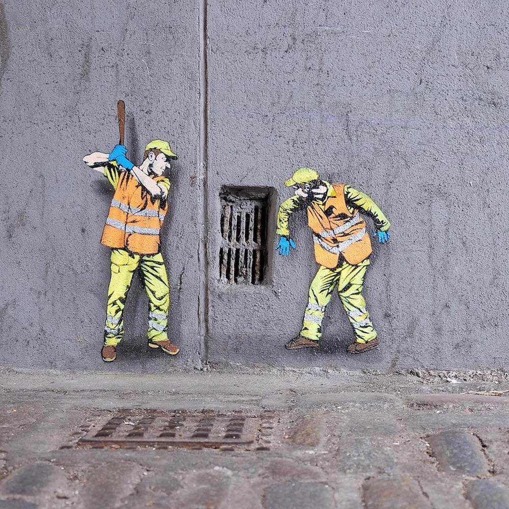 Крошечные мусорщики на улицах Брюсселя