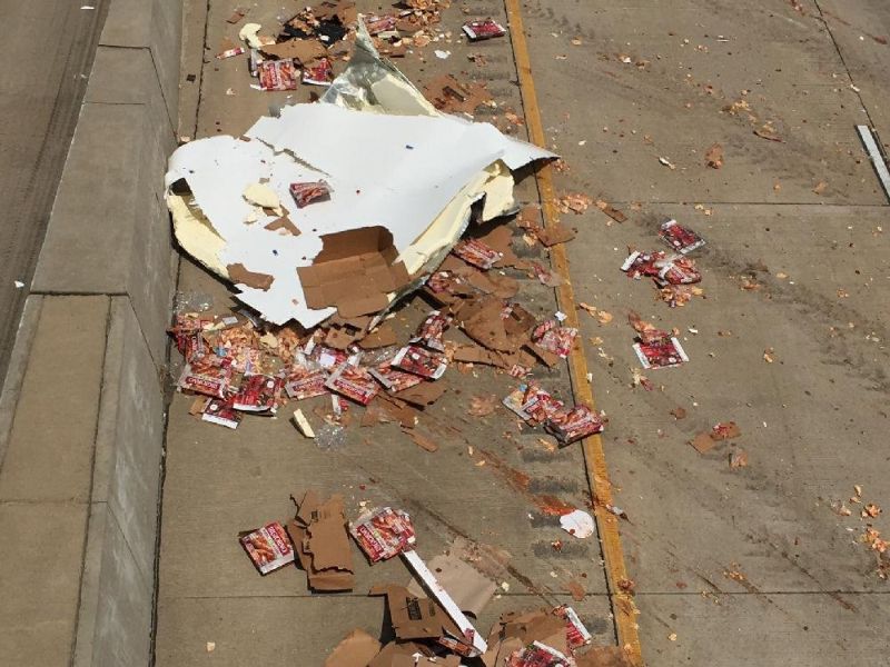 Шоссе в Арканзасе завалило пиццей