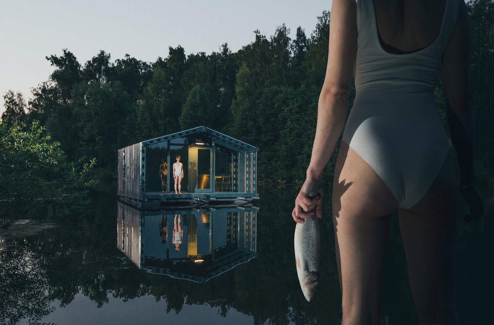 Плавучий дом на озере в Подмосковье