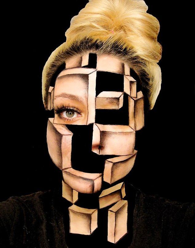 Хорватская художница рисует сумасшедшие иллюзии на своем лице