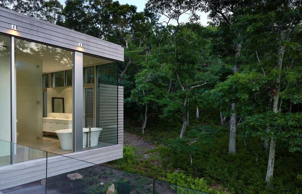 Современный дом с видом на лес в США