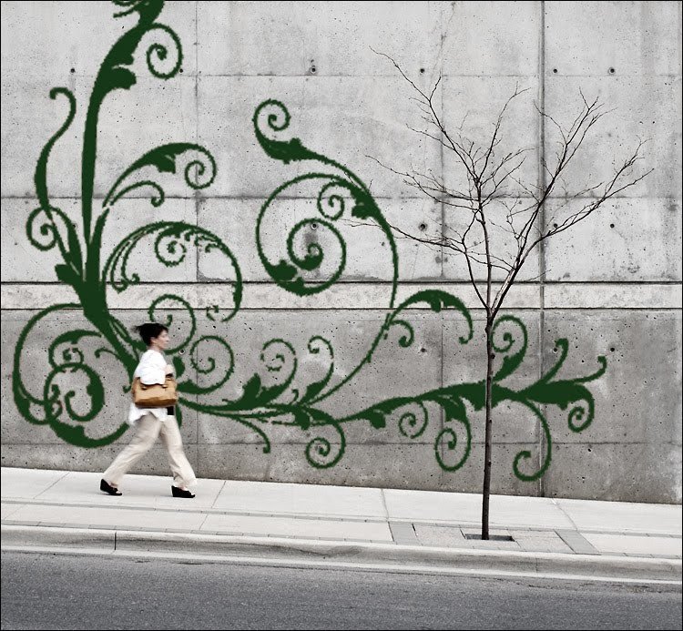 Мосс-граффити: стрит-арт с помощью мха