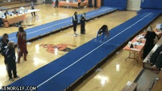 Фейлы гимнастов и акробатов в гифках