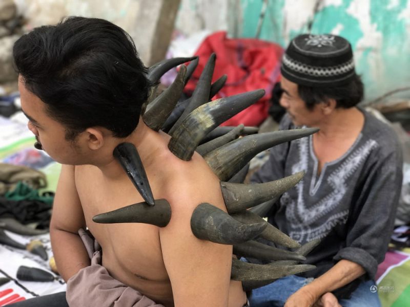Лечение рогами от индонезийского уличного целителя