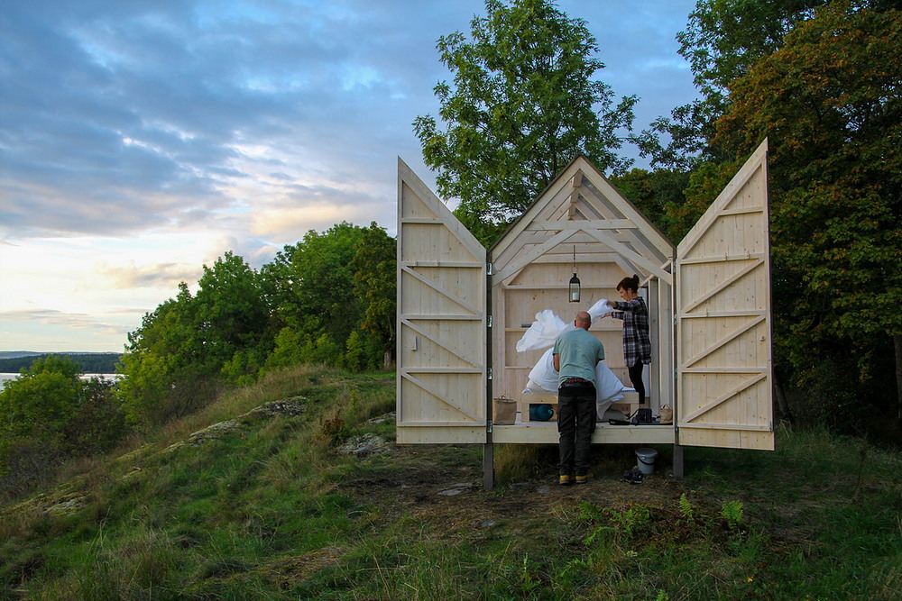 Стеклянные домики на шведском острове