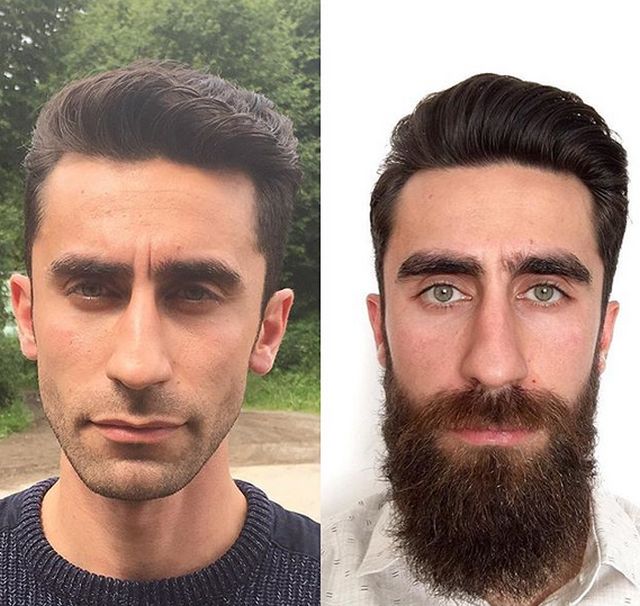 Мужчины с бородой и без