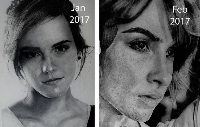 Прогресс техники художника в течение трех лет