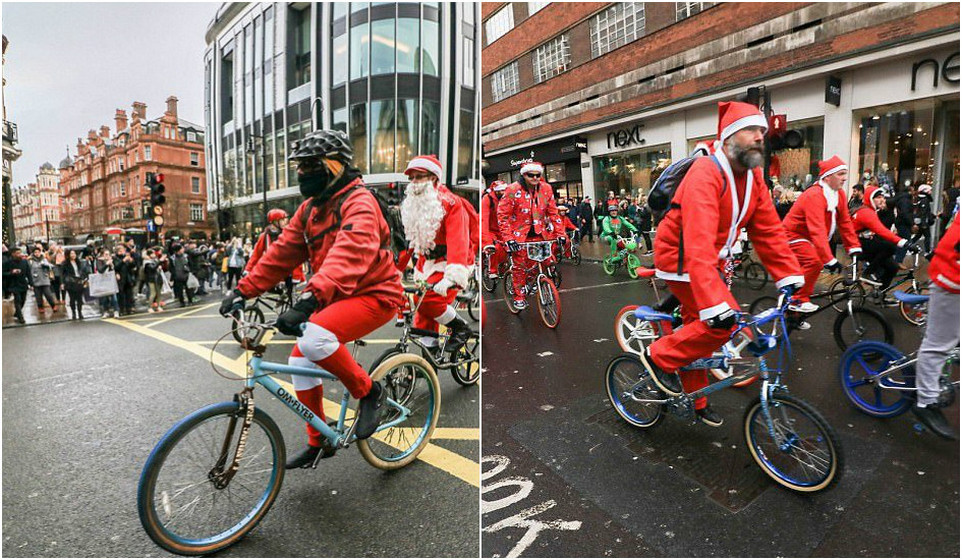 Бегуны и велосипедисты на улицах Лондона