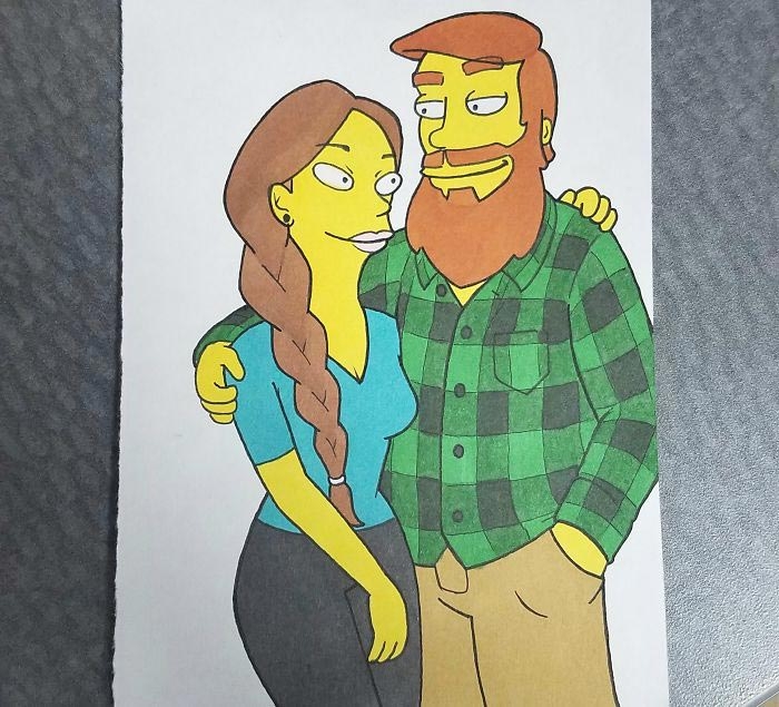 Парень нарисовал свою девушку в стиле 10 знаменитых мультфильмов