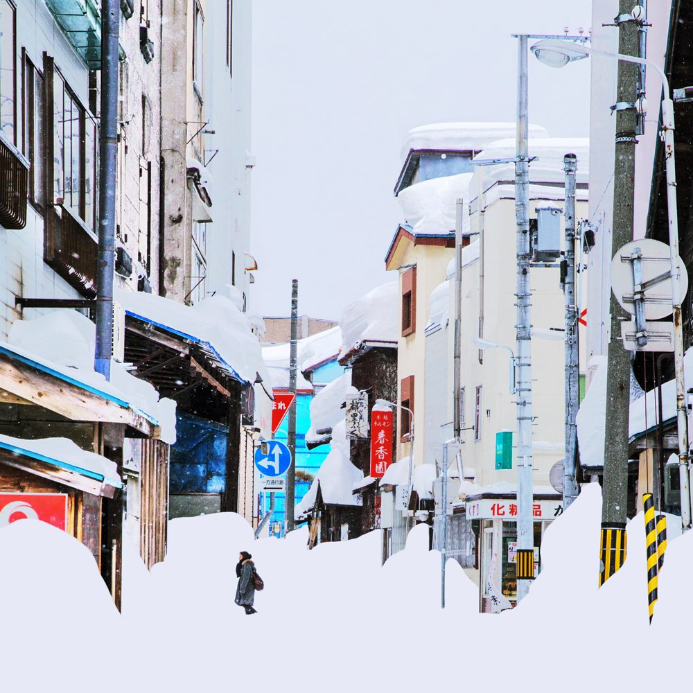 Тишина и одиночество заснеженных японских городов