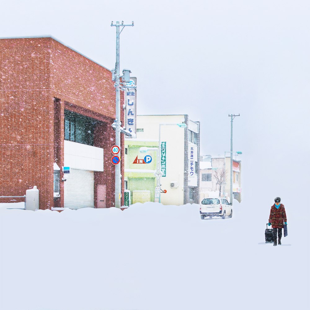 Тишина и одиночество заснеженных японских городов