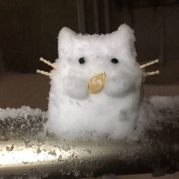 Японцы налепили потрясающих снеговиков