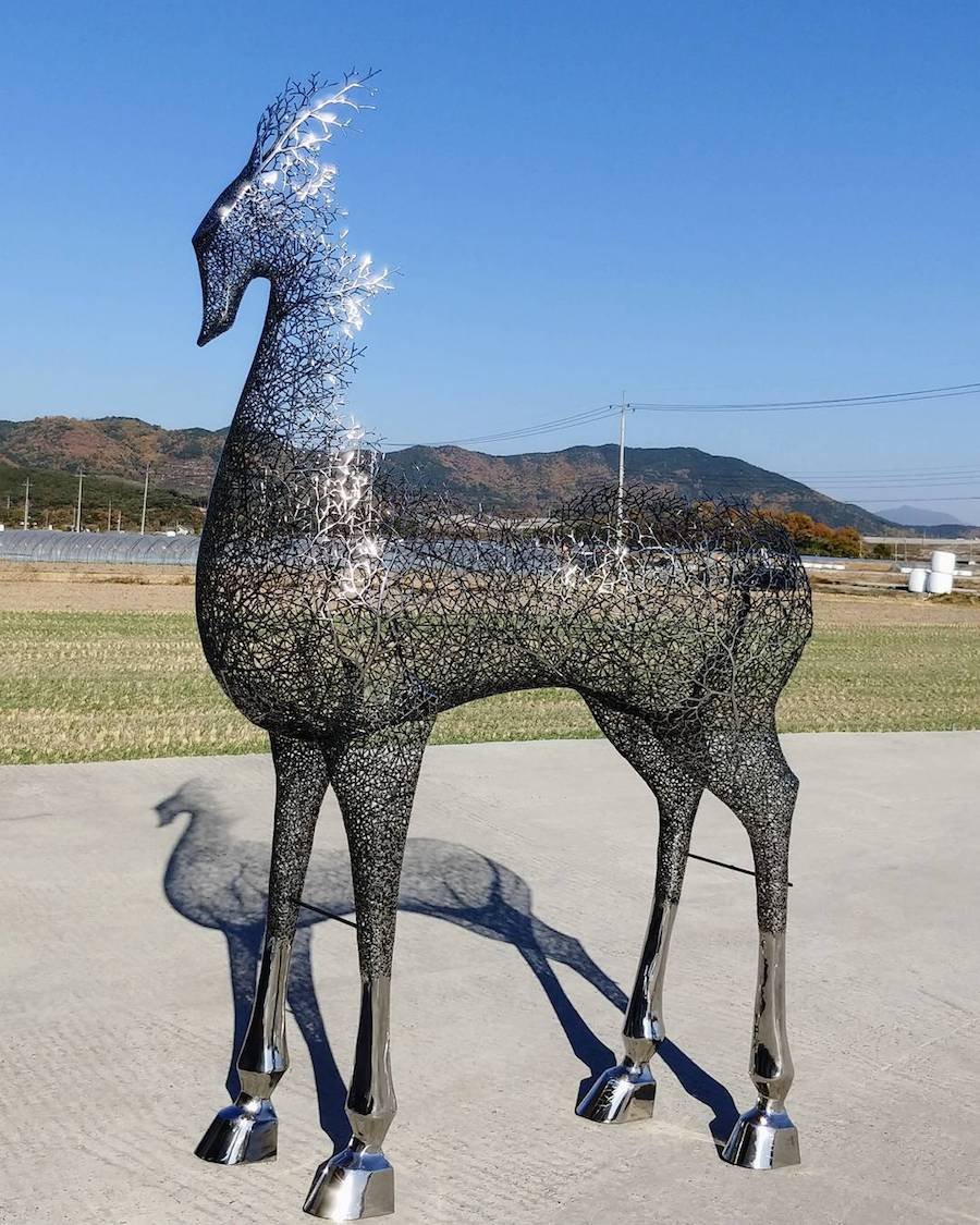 Металлические скульптуры животных от Кан Дон Хюна