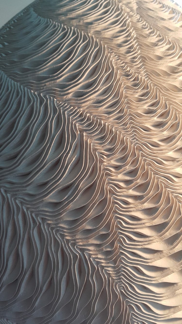Океанские волны на керамических вазах Ли Чон Мина