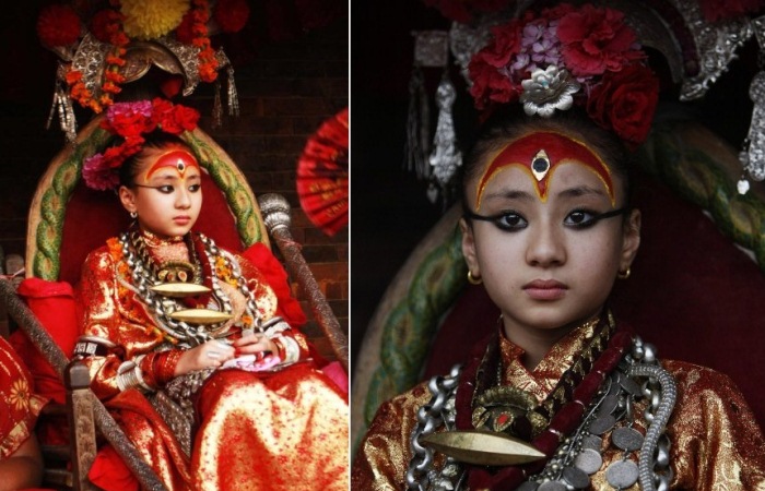 Кумари - земные богини в Непале