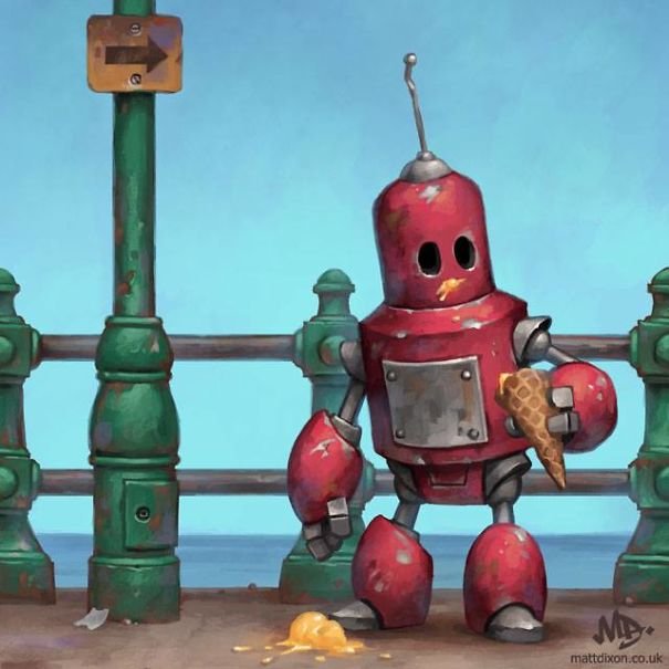 Забавные роботы от Мэтта Диксона