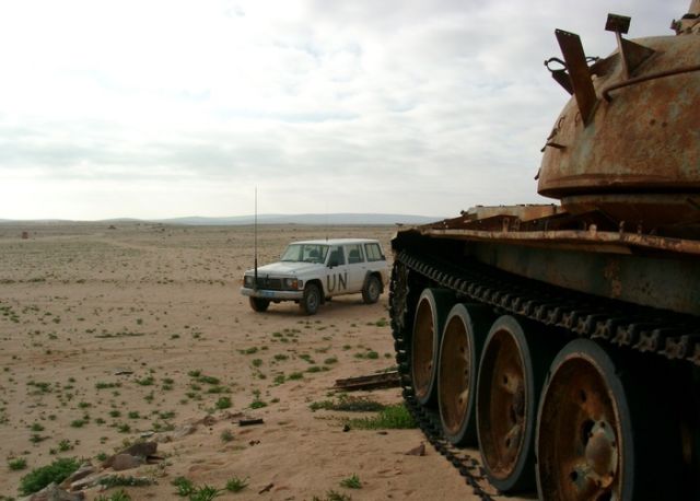 Заброшенная марокканская воинская часть в Западной Сахаре