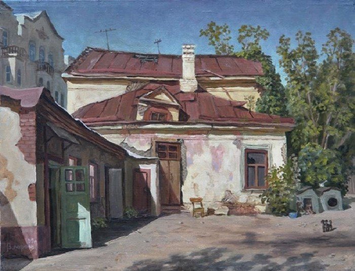 Старые московские дворики на картинах Владимира Парошина