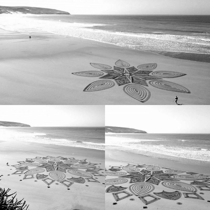 Колоссальные рисунки на пляжах от Сэма Дугадоса