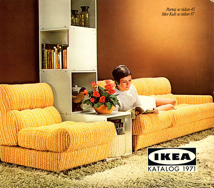 Обложки каталогов IKEA с 1951 по 2000 год