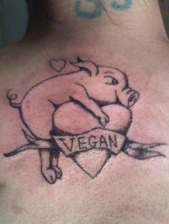 Когда за вегана все скажет татуировка