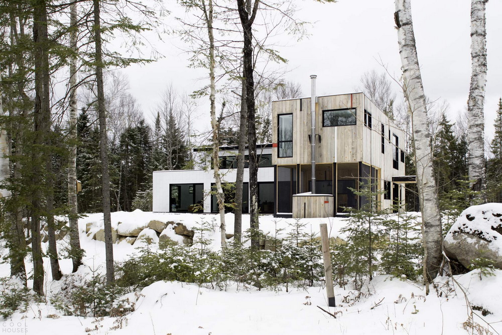 Загородный Т-образный дом в Канаде