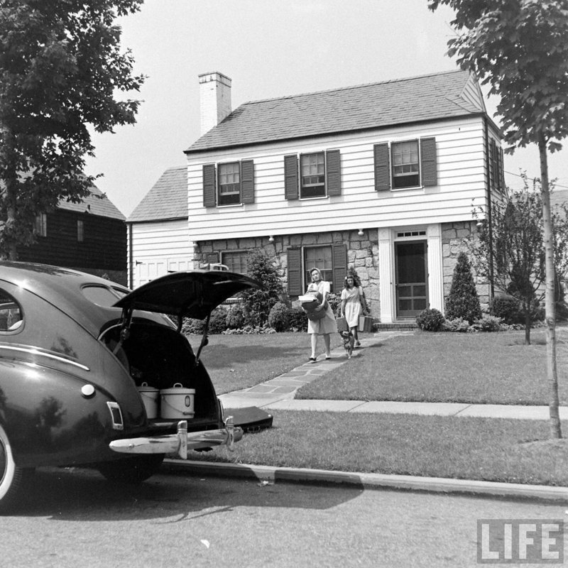 Жизнь спальных пригородов штата Нью-Йорк в конце 1940-х