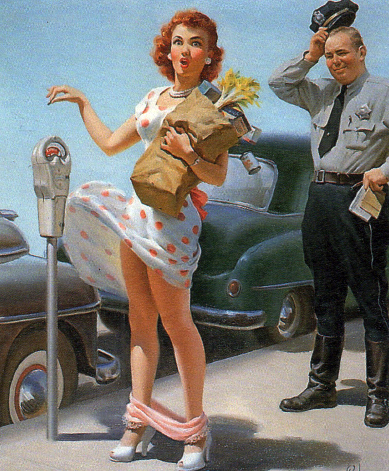 Падающие женские трусики из 1940-х
