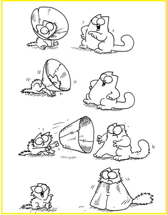 Кот Саймона в забавных комиксах