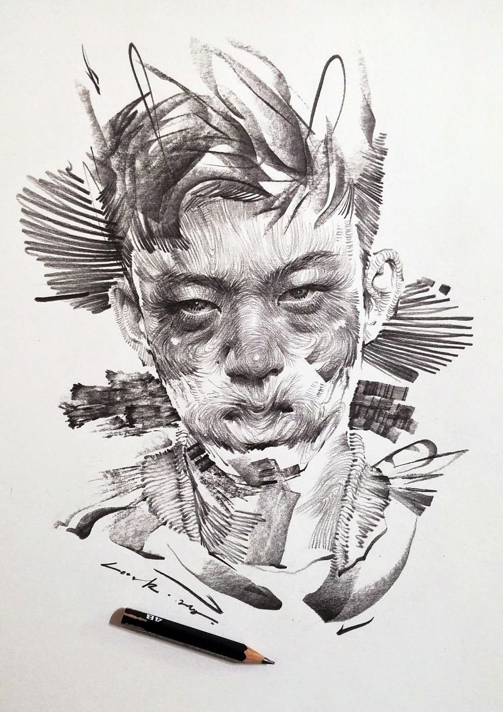 Монохромные портреты от сеульского художника Lee. K