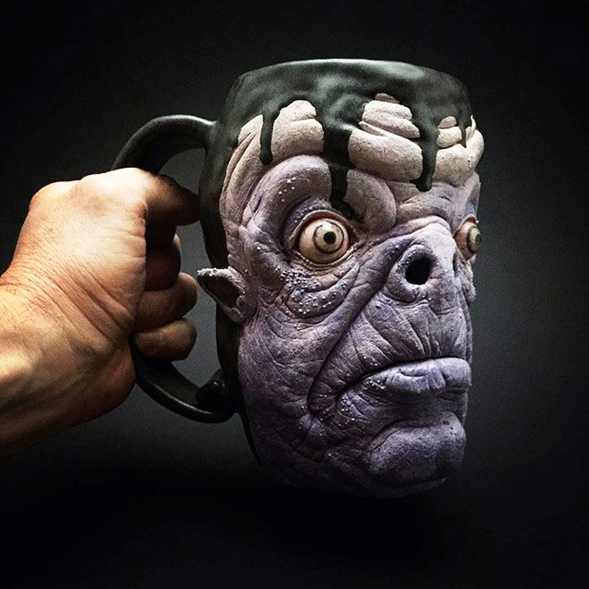 Зомби-чашки от Кевина Мерка