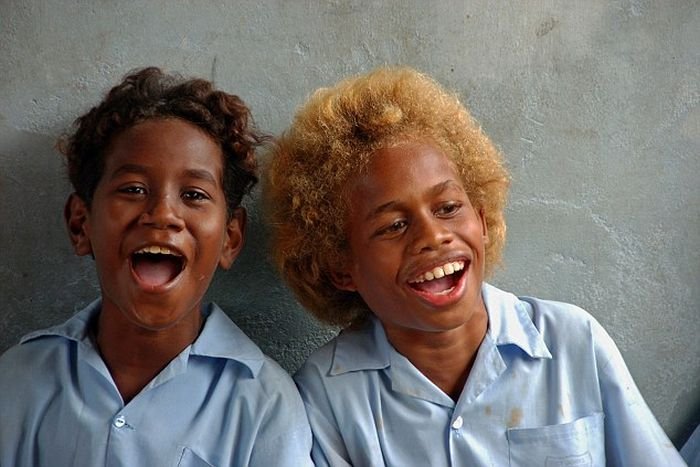 Необычная внешность жителей Соломоновых островов