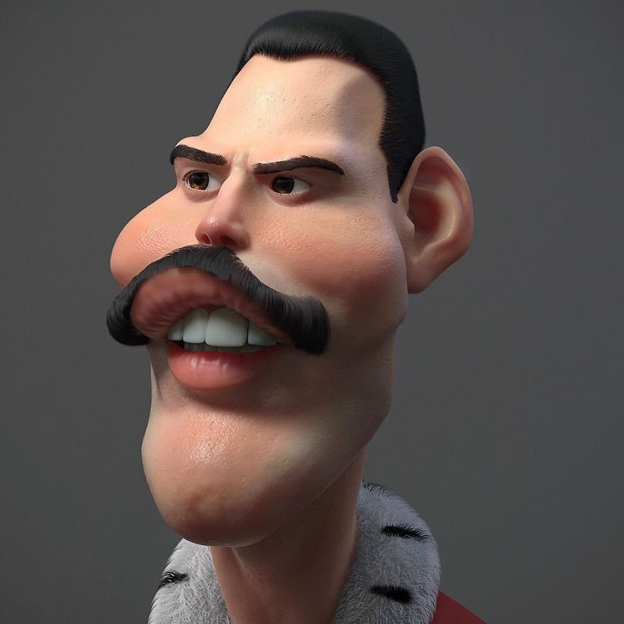3D-портреты знаменитых людей и персонажей от Густаво Суареша
