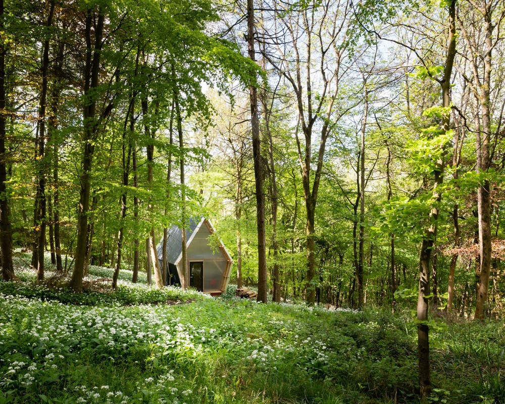 Небольшой дом-трейлер в британском лесу