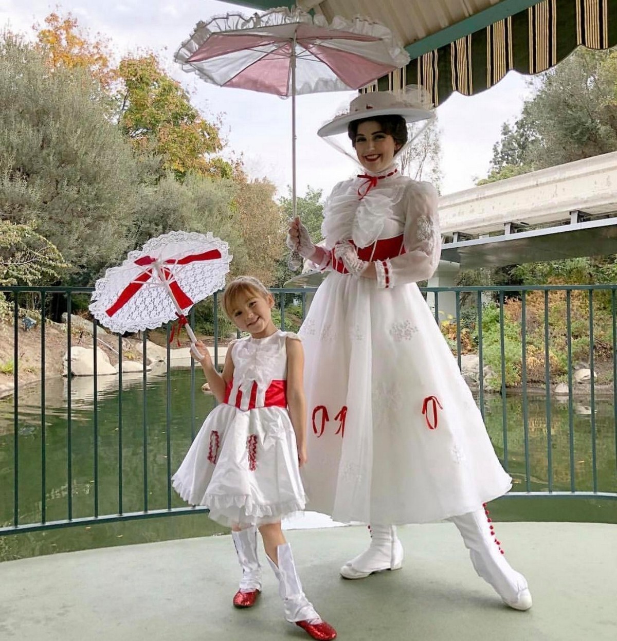 Американская семья посещает Диснейленд в костюмах любимых персонажей
