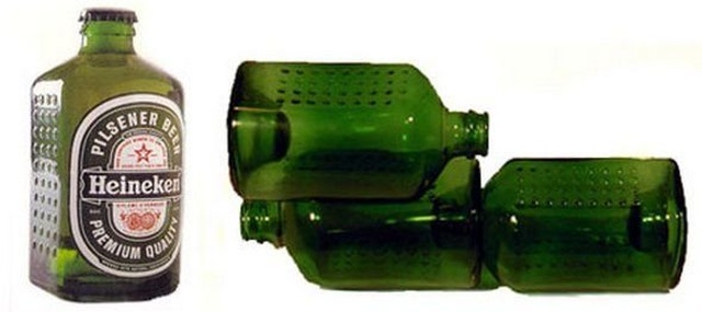 Необычная форма бутылки пива от Альфреда Хейнекена