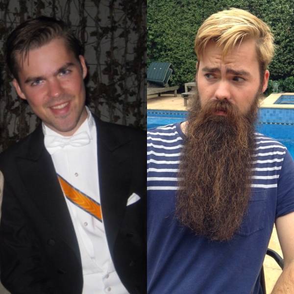 Мужчины с бородой и без